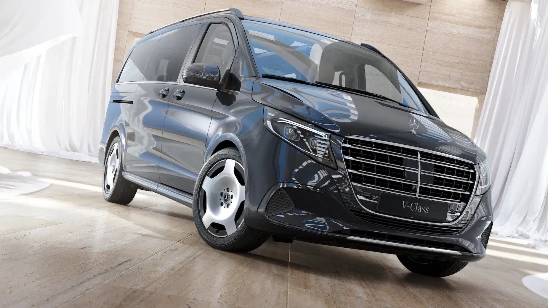 Luxury Mercedes V-Class MPV chauffeur car for executive airport transfers and group travel in Birmingham