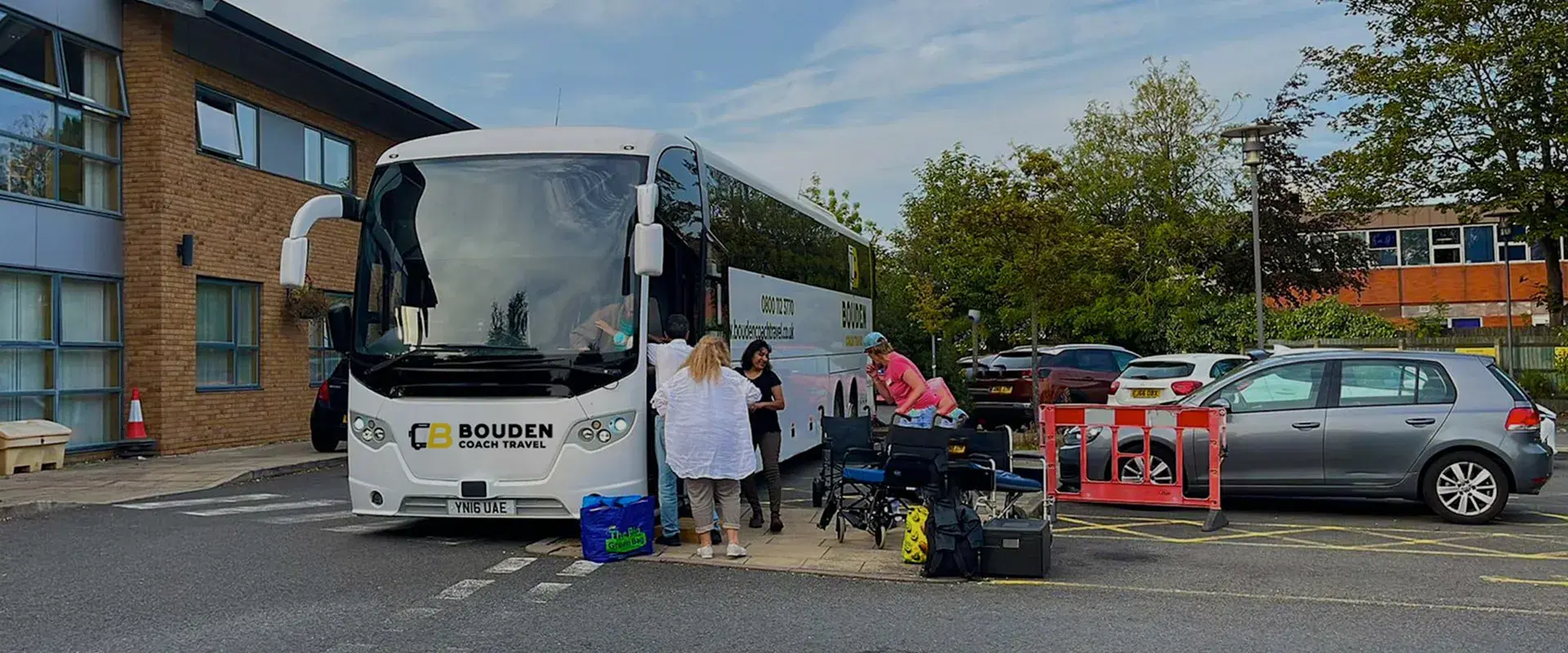Coach used for a group day trip departing from Birmingham